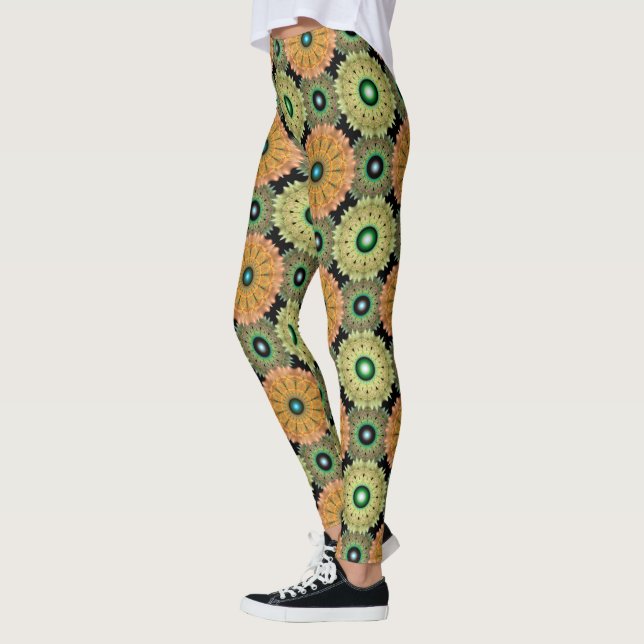 Legging Brilhante decoração franzida amarela (Esquerda)