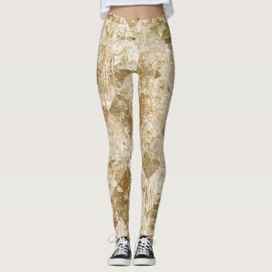 Legging Brilhante do mosaico do Ouro brilhante