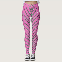 Legging Brilhante Rosa Rosa