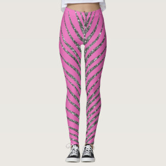 Legging Brilhante Rosa Rosa