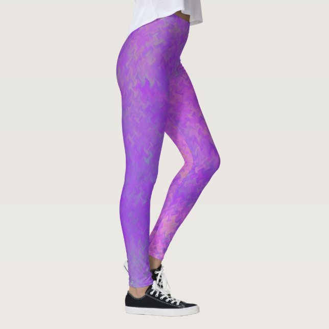 Legging Brilhante Violet Artsy Marbled Pattern (Direita)
