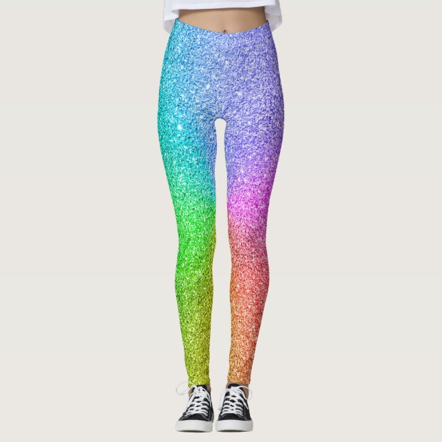 Legging Brilhar Sobre As Pernas De Moda De Pop (Frente)