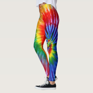 Legging Brilho Arco-Íris Psicodélico Tie Dye Alta Visibili