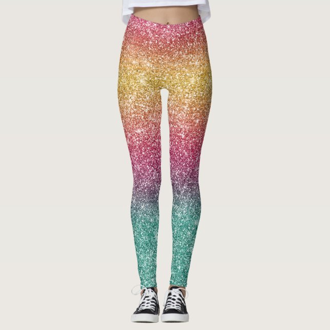 Legging Brilho de Arco-íris  (Frente)