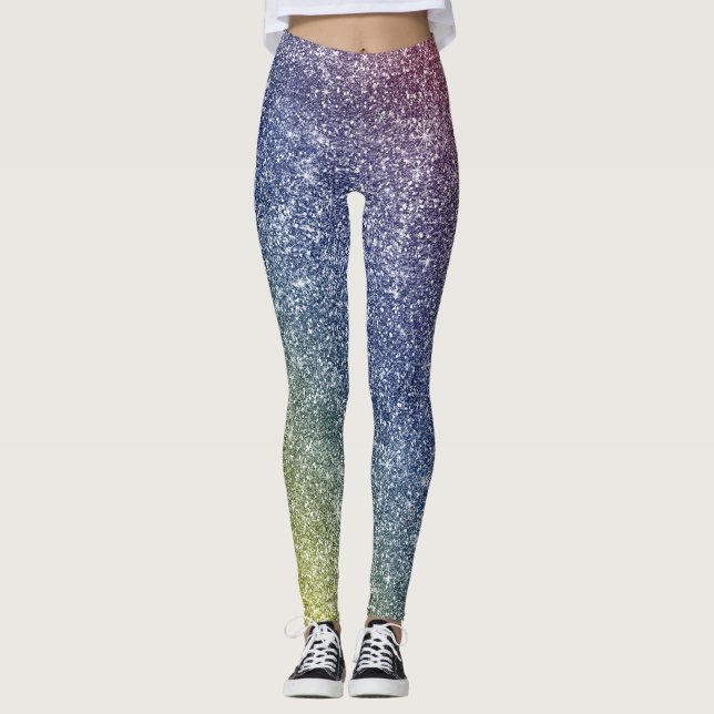 Legging Brilho de Arco-íris  (Frente)