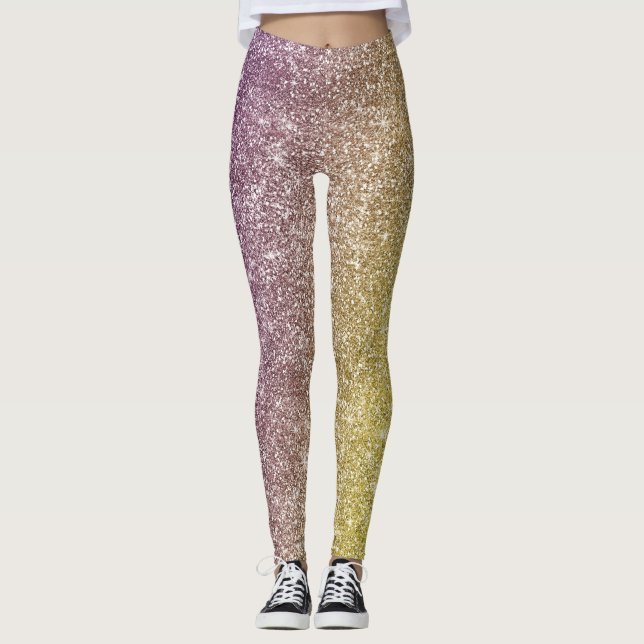 Legging Brilho de Arco-íris  (Frente)