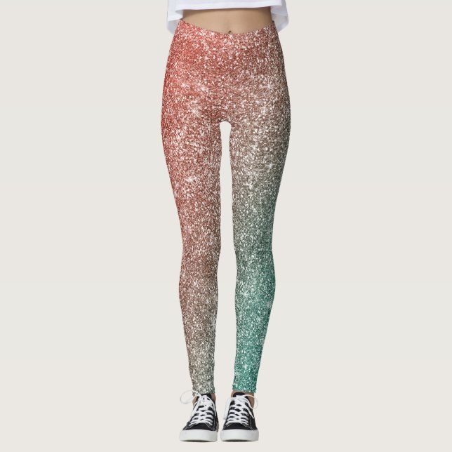 Legging Brilho de Arco-íris  (Frente)