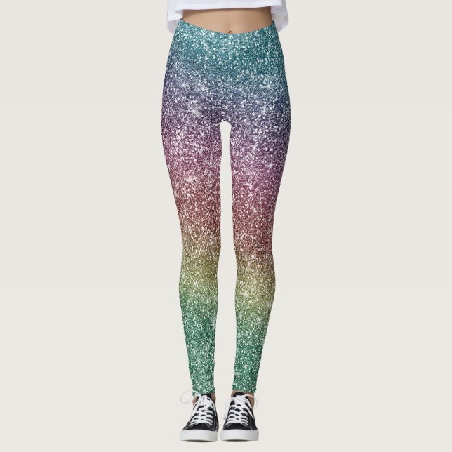 Legging Brilho de Arco-íris  (Frente)