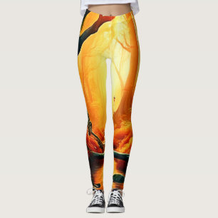 Legging Brilho de Ouro da Floresta Encantada