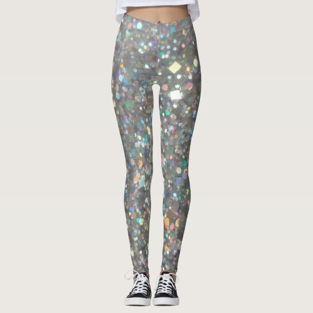 Legging Brilho de prata (Frente)