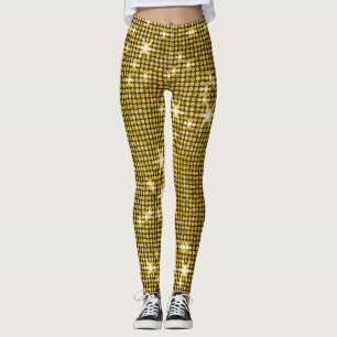 Legging Brilho dourado glamouroso