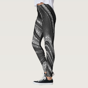 Legging Brilho Em Preto Shimmer