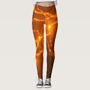 Legging Brilho Neural: Caminhos Elétricos das Pernas de Lu