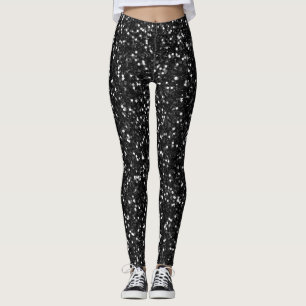 Legging Brilho preto sem costura Halloween Impresso com