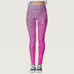 Legging Brilho Rosa Brilhante e Brilho Roxo