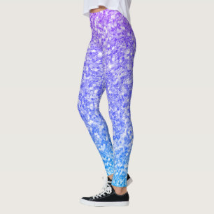 Legging Brilho Roxo E Azul