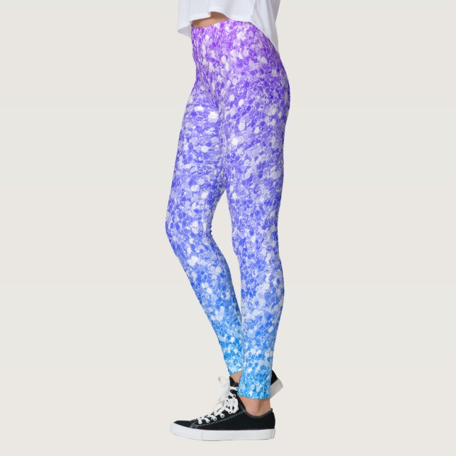 Legging Brilho Roxo E Azul (Esquerda)