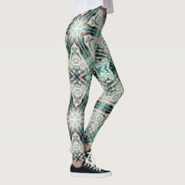 Legging Brilho suave com textura arenosa azul, estrela cal
