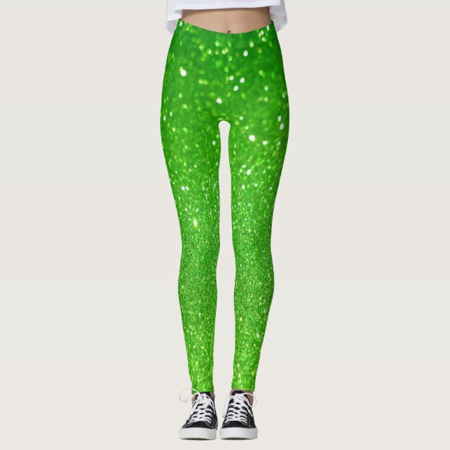Legging Brilho verde (Frente)
