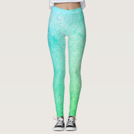 Legging Brilho verde azul