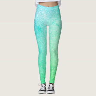 Legging Brilho verde azul