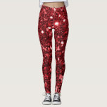 Legging Brilho vermelho do falso<br><div class="desc">Grande brilho vermelho glamoroso do falso.
NOTE POR FAVOR:  Estes são gráficos impressos plano - nenhumas peças levantadas.</div>