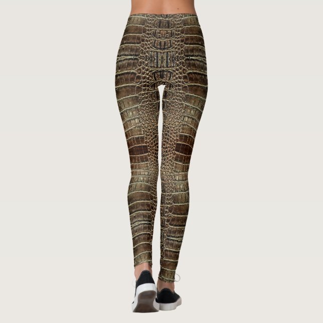Legging Brown Alligator Leather (Verso)