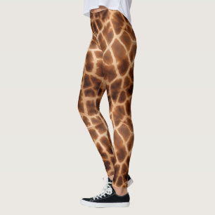 Legging Brown Giraffe Impressão