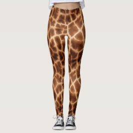 Legging Brown Giraffe Impressão