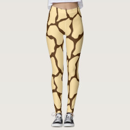 Legging Brown Giraffe Pattern – Minimal Animal Print