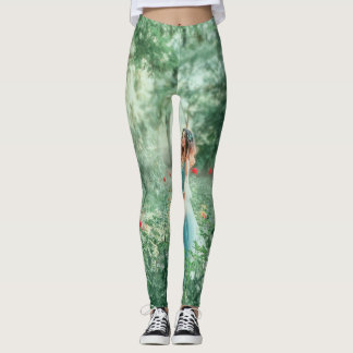 Legging Brunette Princess: Aquarela Floresta Fada