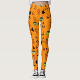 Legging Bruxa Assustadora de Halloween, Casa Assombrada, L
