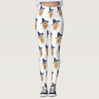 Legging Bruxa de Abóbora Cachorro