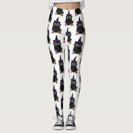Legging Bruxa de Coruja Negra