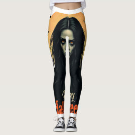 Legging Bruxa de Halloween Gótica