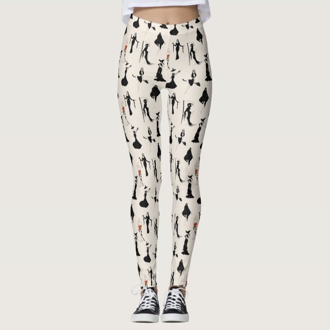 Legging Bruxa Maldita Coquetel Hart Skeleton Halloween (Frente)