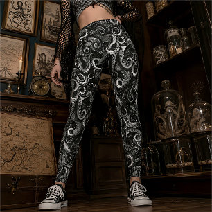 Legging Bruxa Marinha Gótica Kraken Curiosidade Naturali