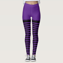Legging Bruxa Roxa Vermelha de Halloween Frisada