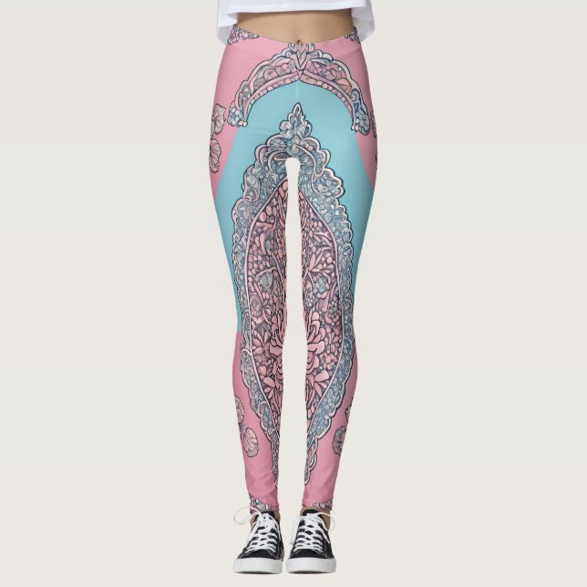 Legging Bubble Gum Lace Arte AI (Frente)
