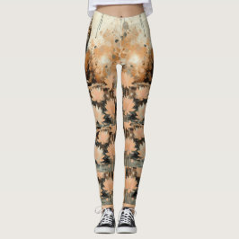 LEGGING BUDDHA NO CAMPO DE LÂMINAS DE LOTO