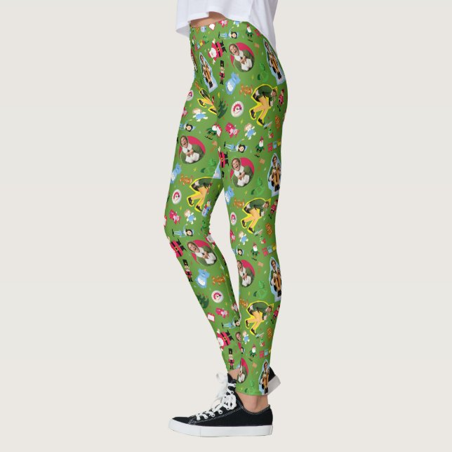 Legging Budy, o padrão dos ícones do Elf e do Natal (Esquerda)