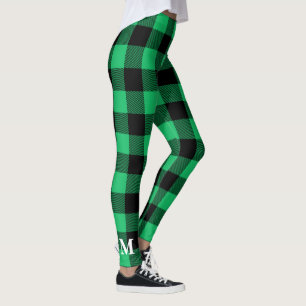 Legging Búfalo Verde e Negro Cheque Gingham Holiday Le