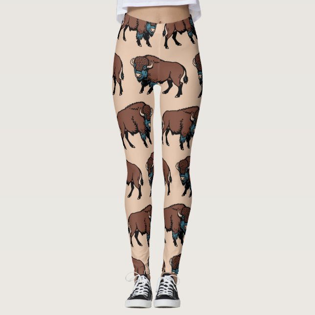 Legging Buffalo Bison Pattern (Frente)