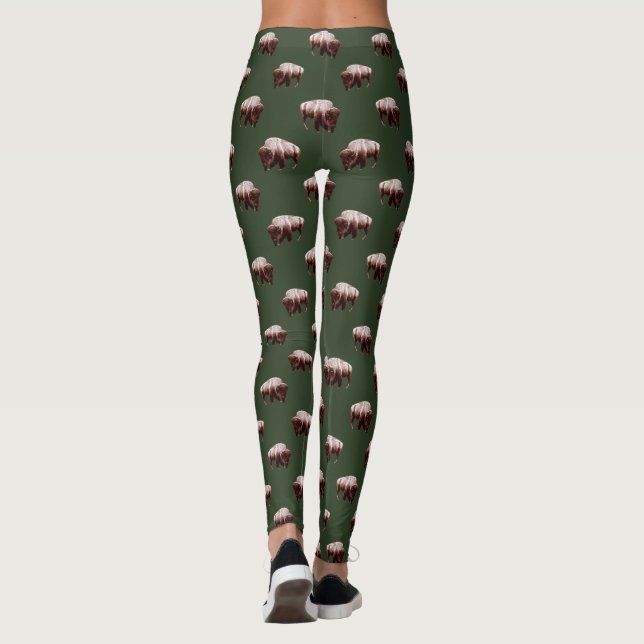 Legging Buffalo Roam em Verde (Verso)