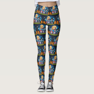 Legging Bull Terrier Cachorros Pumpkin Halloween Engraçado