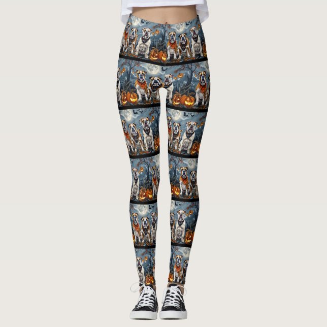 Legging Bulldog Halloween Spooky (Frente)