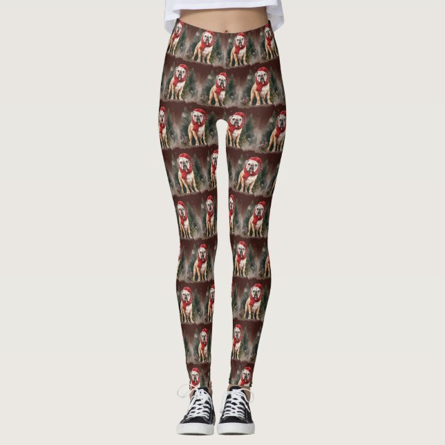 Legging Bulldog na Neve Natal (Frente)