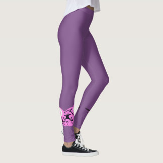 Legging Bulldogs franceses em rosa