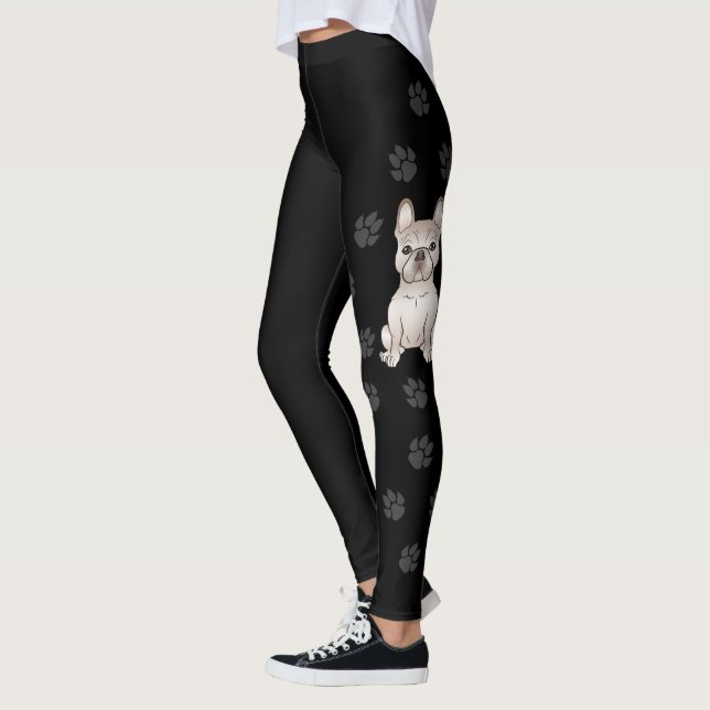 Legging Bulldogue Francês Creme / Cachorro Frenchie e Pati (Esquerda)