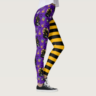 Legging Bumble Bee Striped Halloween Spooky House
